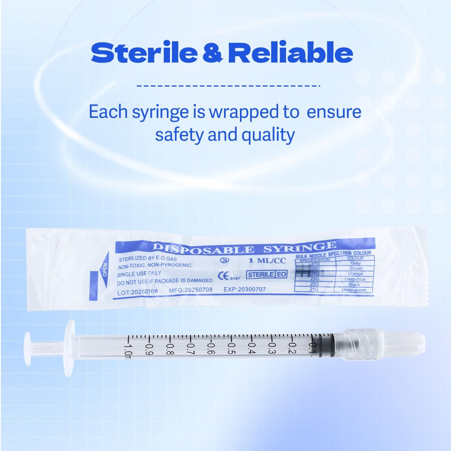 1ml Syringes Without Needles, 1cc Luer Lock Syringe – Disposable