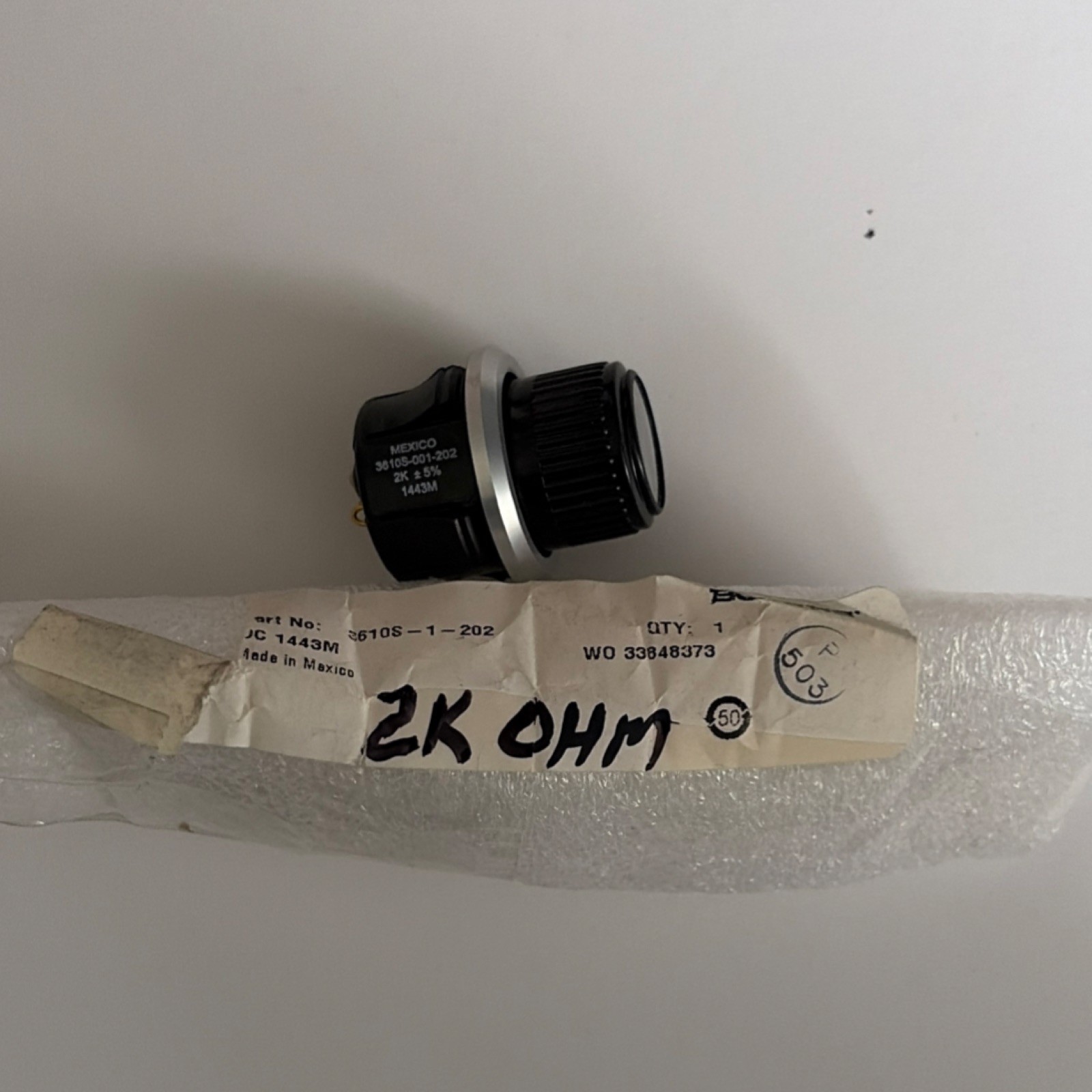 BOURNS 3610S-001-202 1443M Potentiometer 2K Ω ±5% Mexico