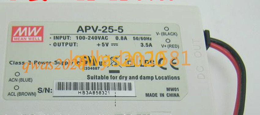 1pc New MEAN EWLL LED power supply APV-25-5 17.5W ( 5V 3.5A )