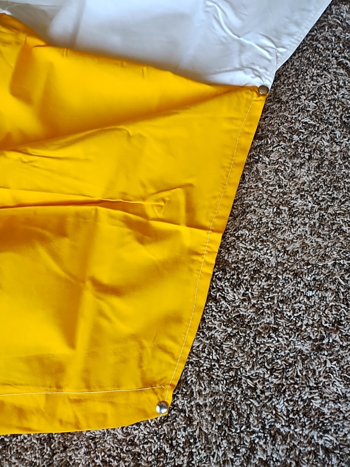 3-Bow Tractor Canopy Replacement Cover 40″ Canvas Yellow White Buggy Top Snowco