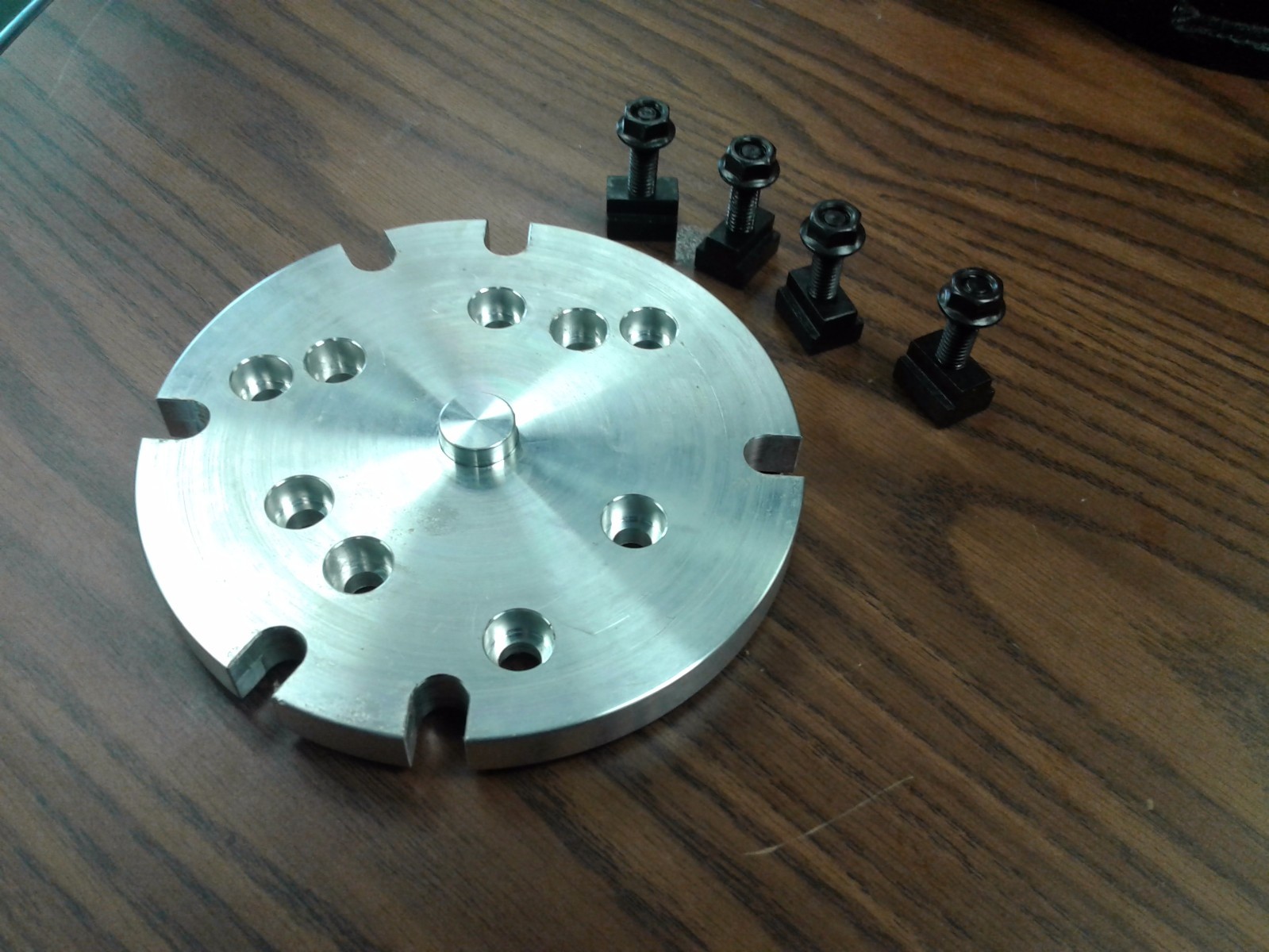 6″ base adapter plate mount chucks on rotary table or milling machine #IN-ADP-6