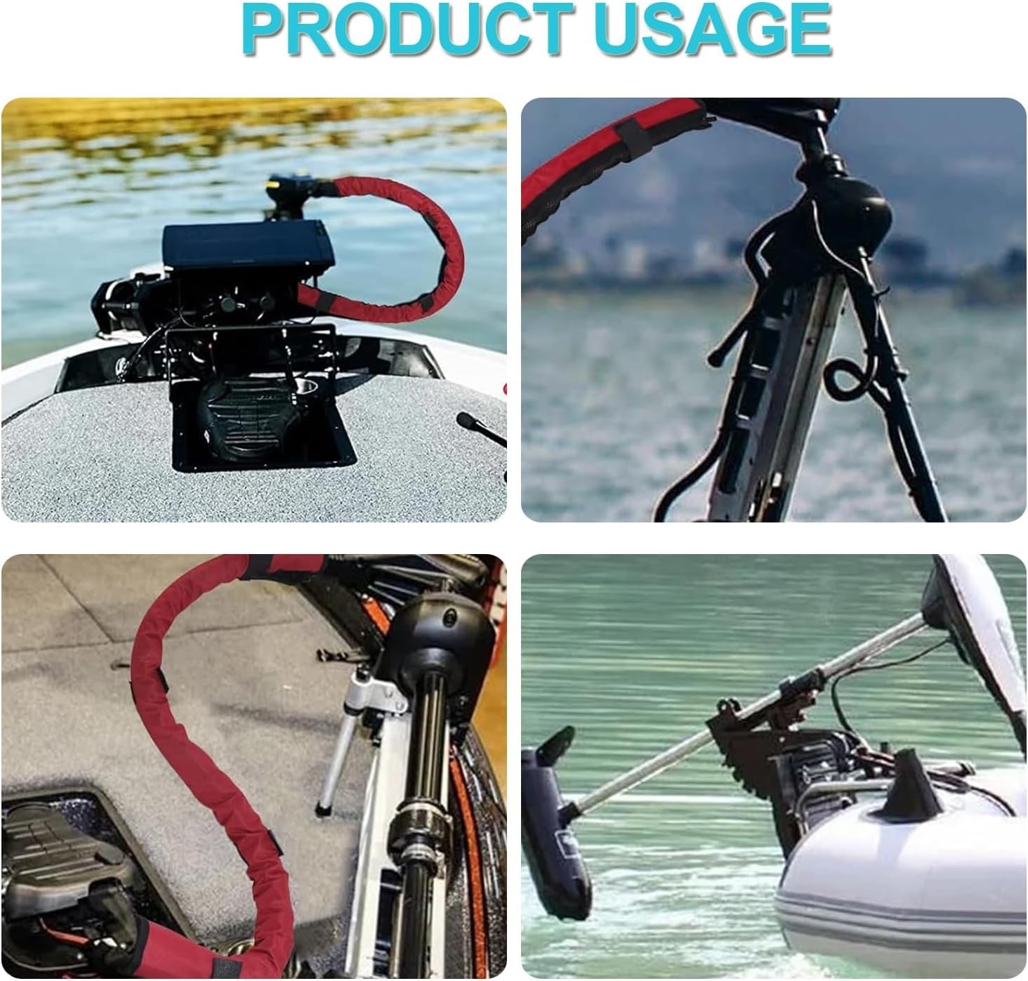 48Inch Trolling Motor Cable Sleeve – Weatherproof Red