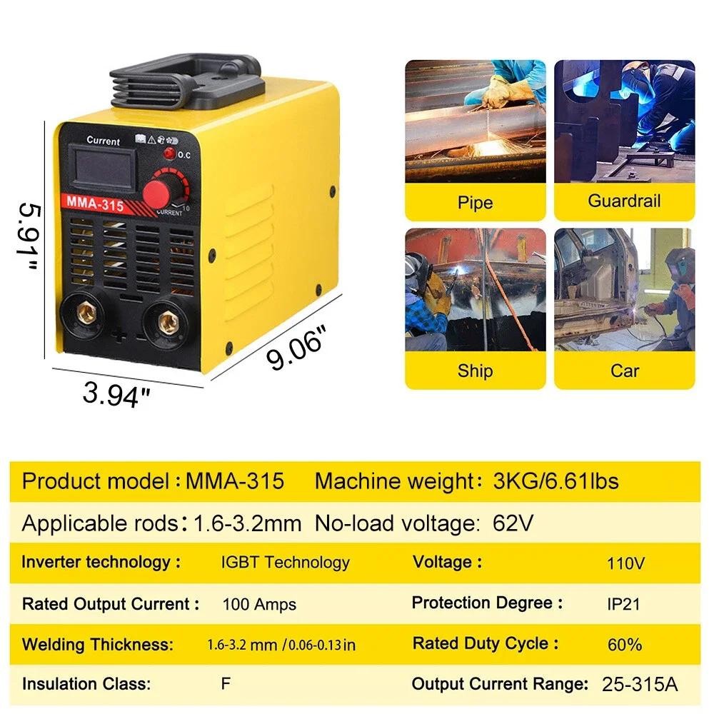 Welding Machine Inverter 110V 300AMP Mini IGBT ARC DC MMA Electric Welder Stick