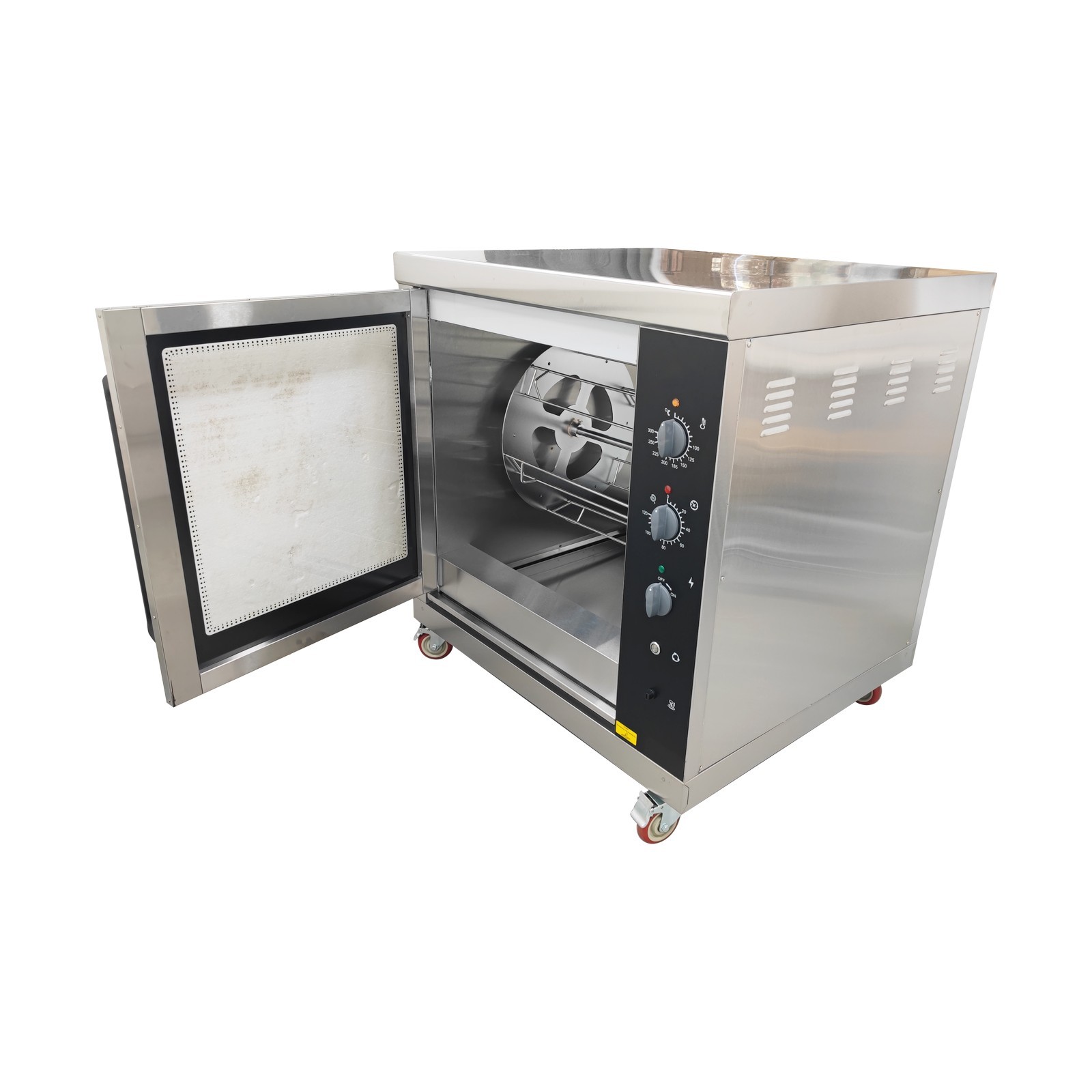 220V Electric Chicken Rotisserie Machine 122-572℉ Temp. Adjust Rotisserie Machin