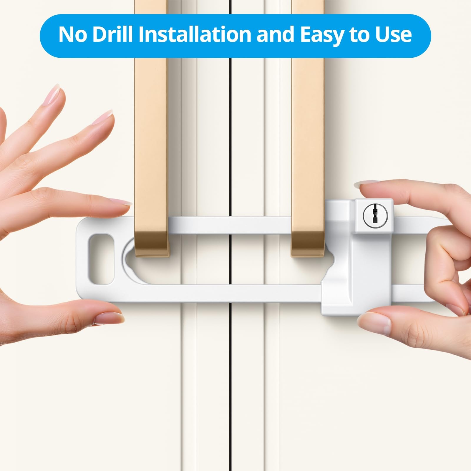 AST Keyed Cabinet Lock, 2 Locks 4 Keys Keyed Alike, Effective Childproof Cabi…