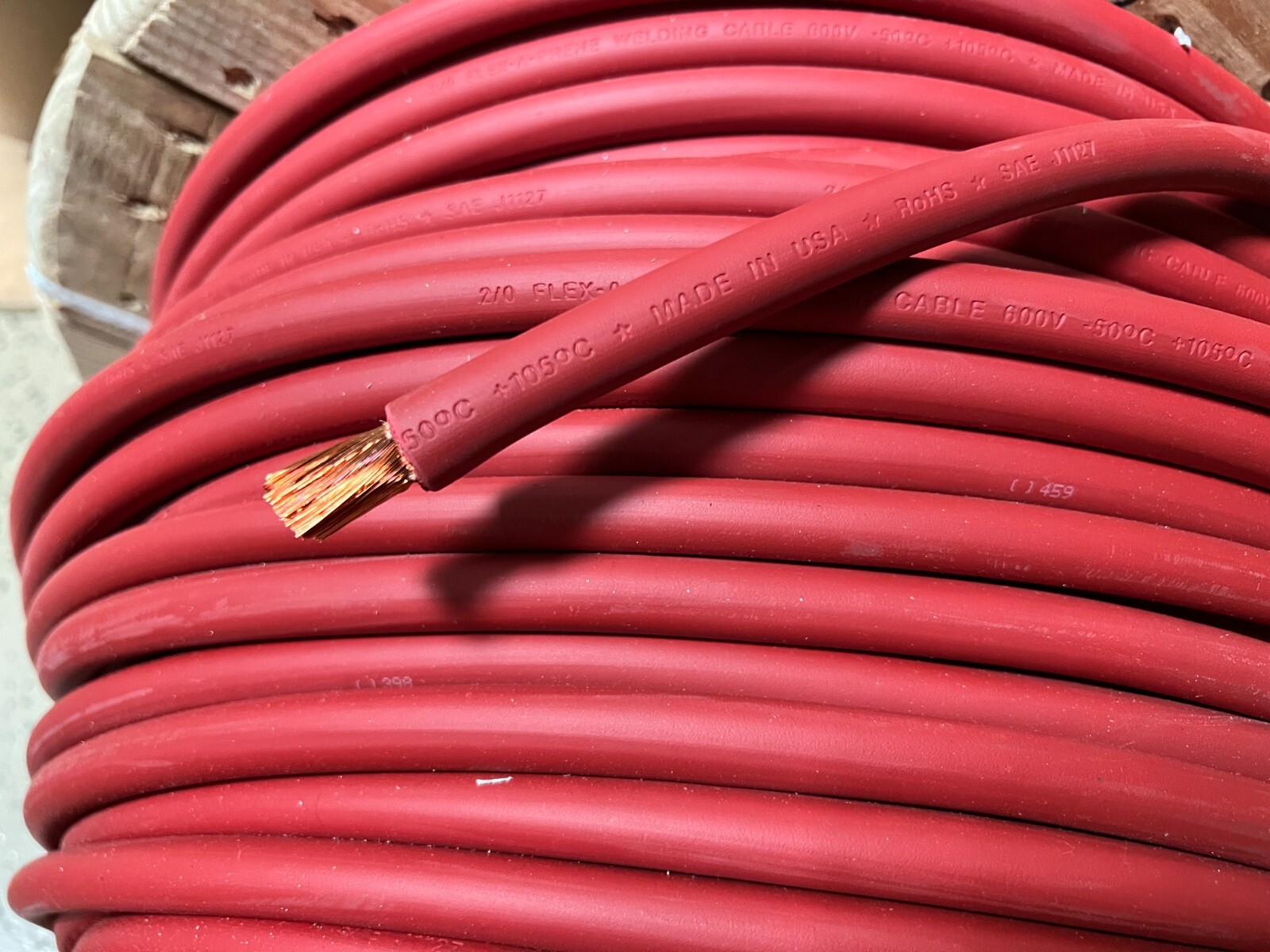 2/0 AWG Flexible Battery / Welding Cable Black and/or Red made in USA