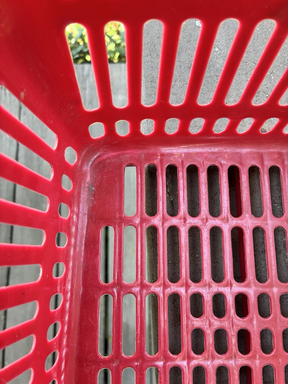 VTG Shopping Baskets LUCKYS MARKET Red Grocery Carry Basket
