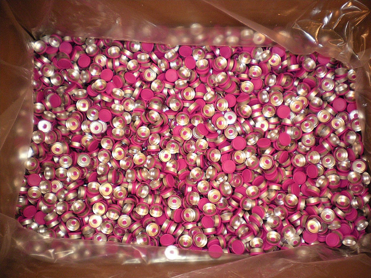 Huge 10,000 Lot 20mm Flip Top Caps Aluminum Crimp Seal for Serum Vials Magenta