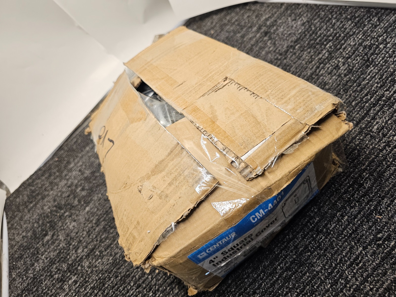 (QTY 50) Centaur CM-4401 4″ Square Industrial Cover With Crushed Corner