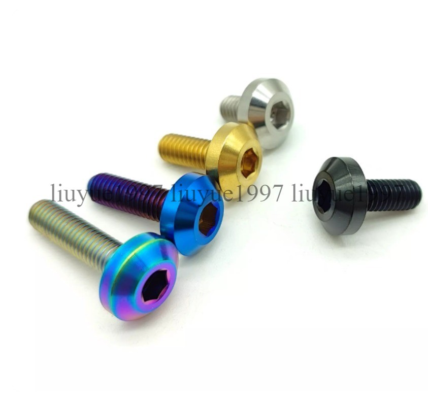 Titanium Bolt M6 M8 Hex Head Ti Screw for Bike Motorcycle 12 15 20 25 30 35 40mm
