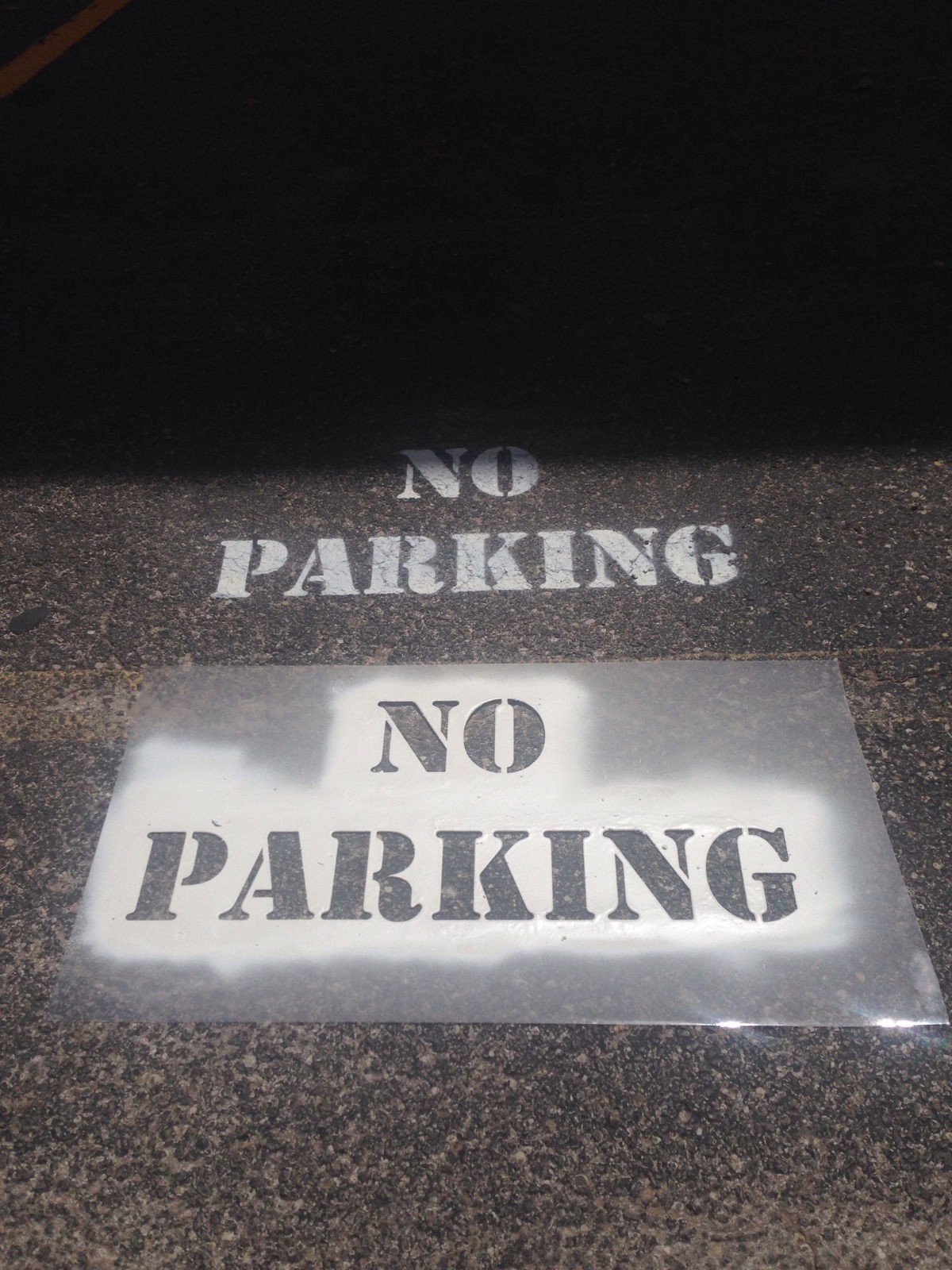 4″ LETTERS NO PARKING stencil – NEW – Reusable Pattern