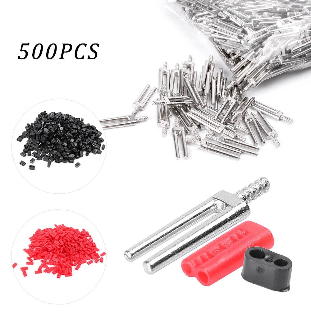 Dental Master Twin Double II Pins & Plastic Sleeves Dental Lab 500 Sets
