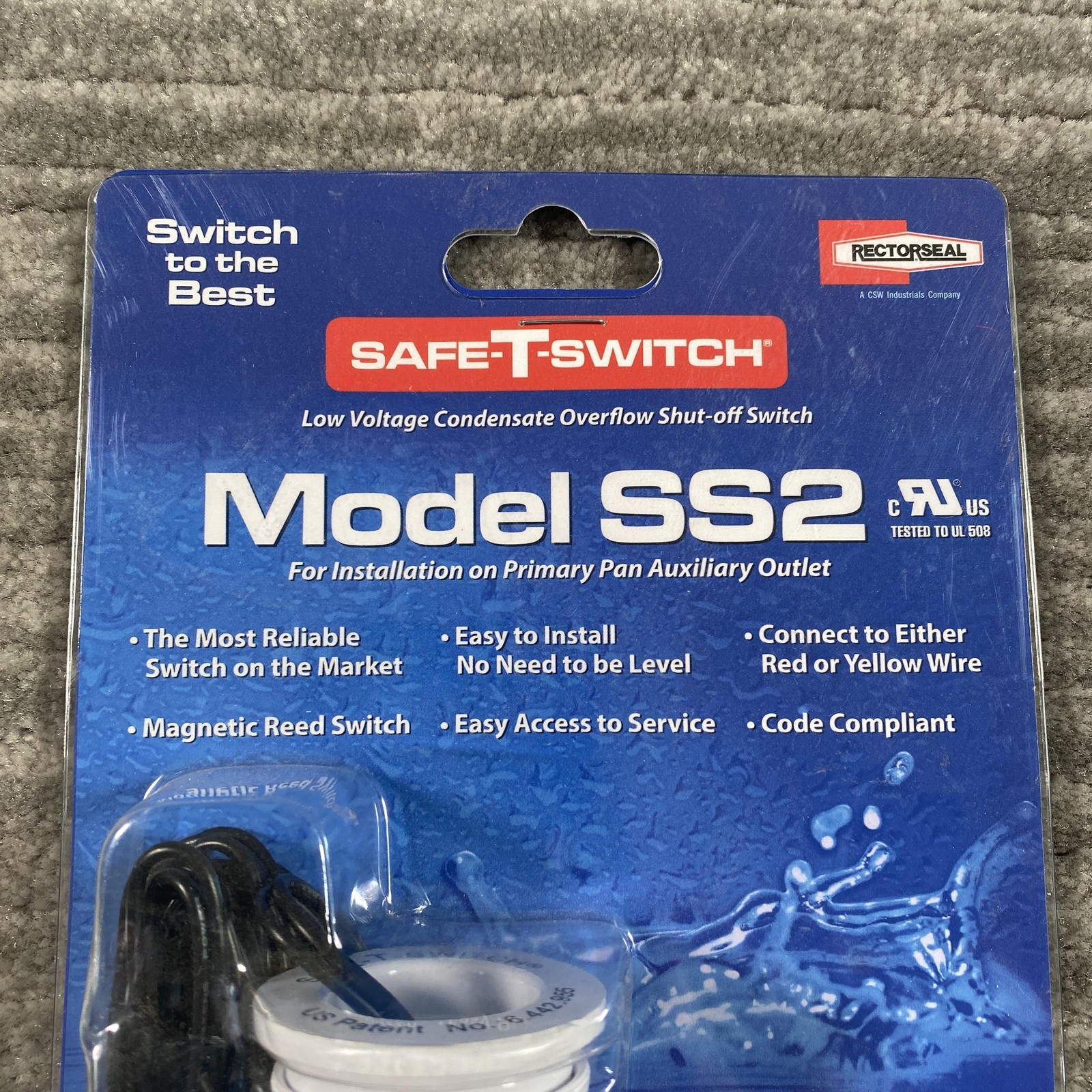 Safe-T-Switch SS2 97637 Condensate Overflow Shut-Off Switch HVAC Drain Pan
