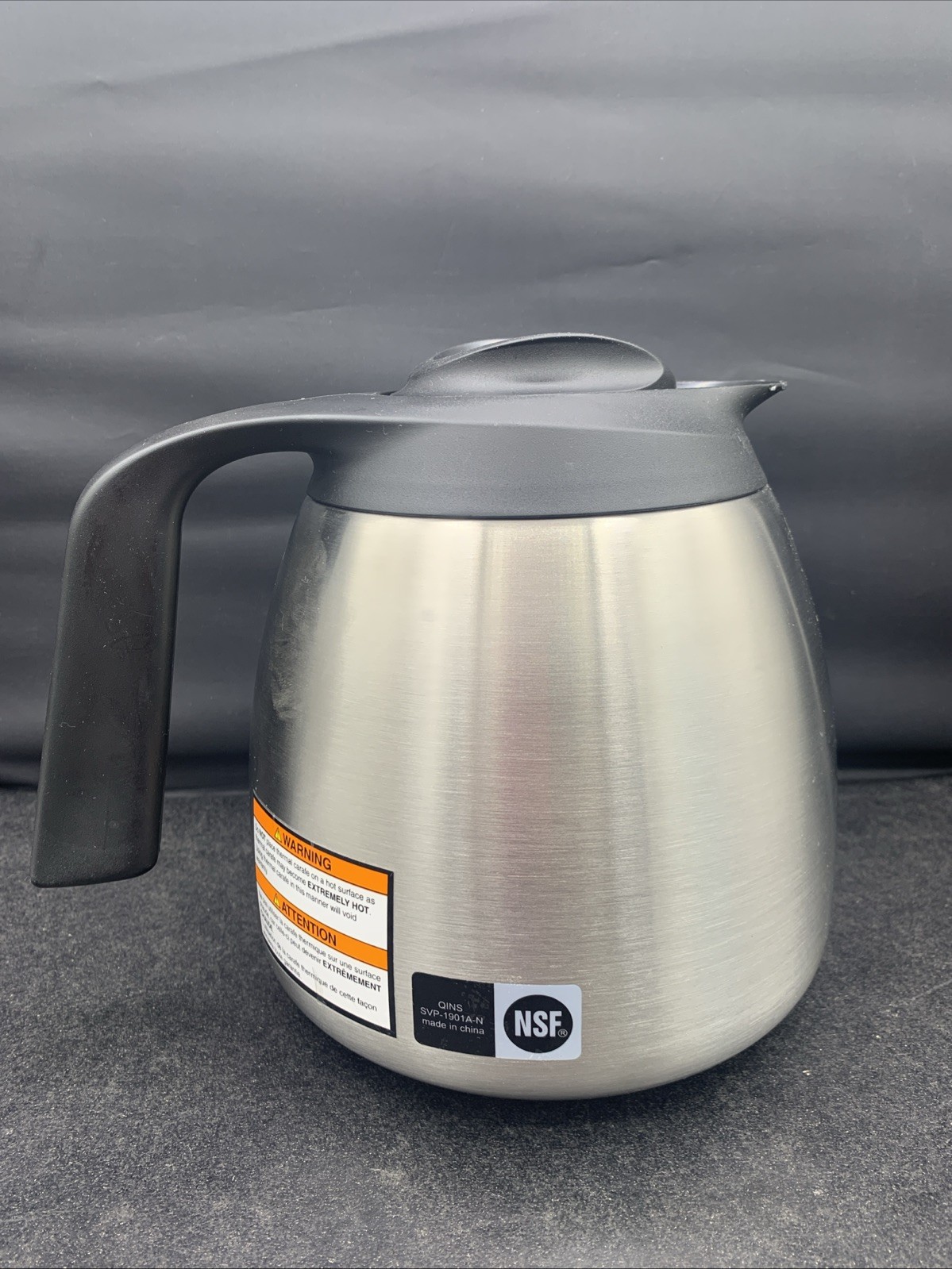 Bunn 1.9 Liter Thermal Carafe , Stainless Steel/black