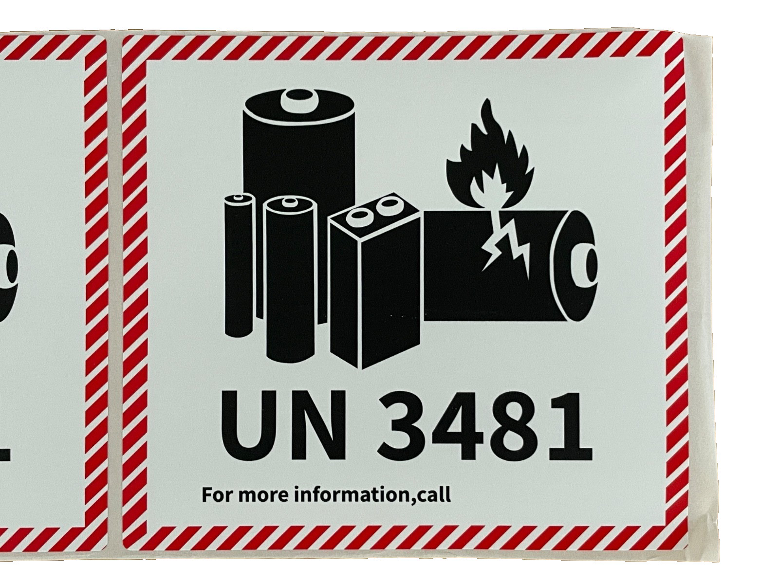 6 Lithium Ion Battery Warning Stickers Labels 4.7″ x 4.3″ Box Packaging UN3481