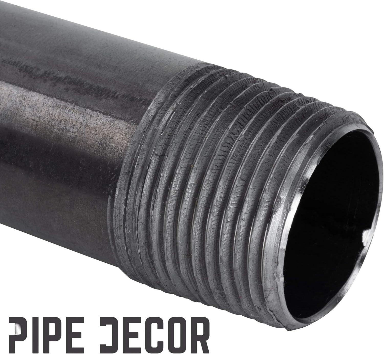 3/4″ x 16″ Malleable Iron Pipe 4 Pack for DIY Industrial Furniture Projects