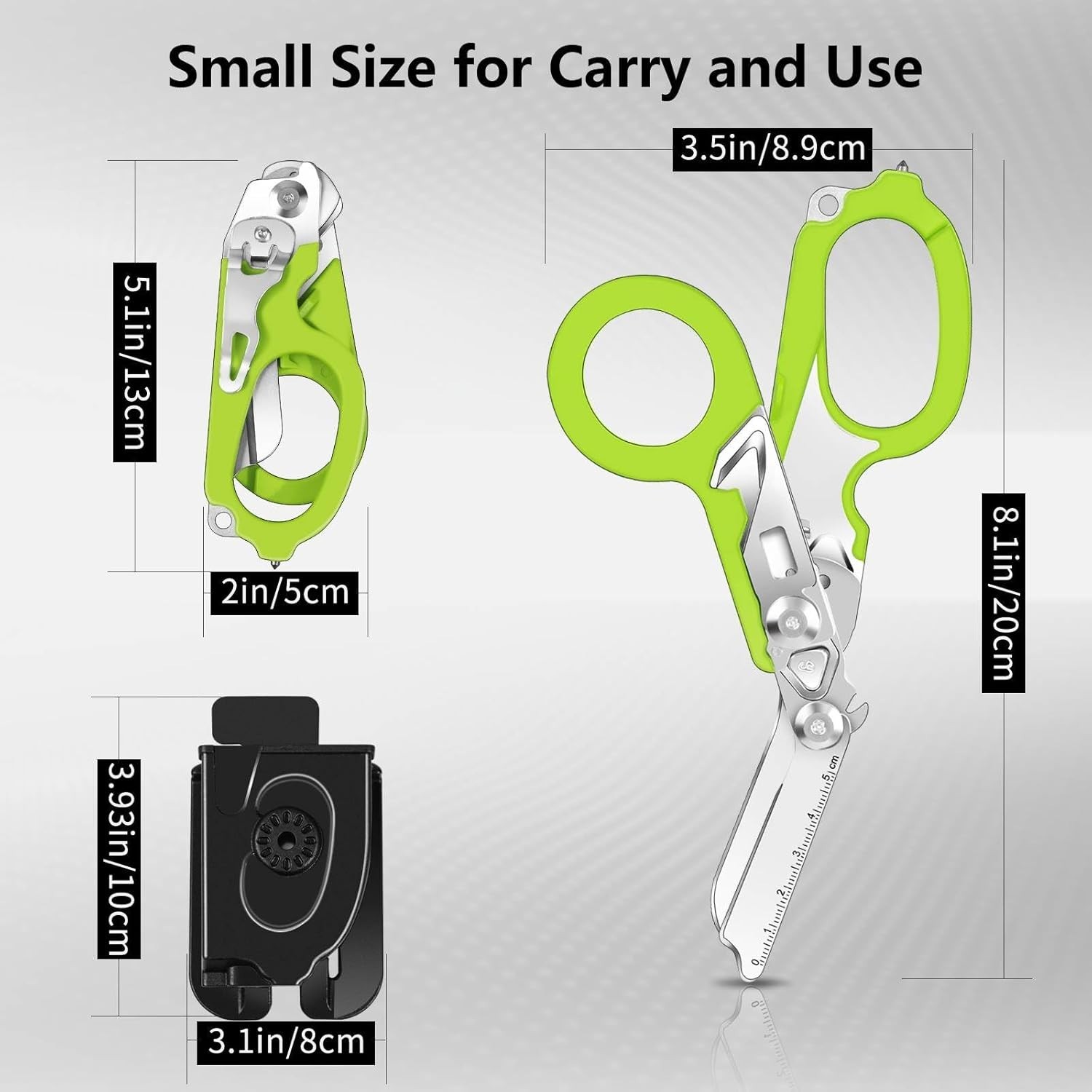 Emergency Trauma Shears Medic EMT Heavy Duty 6-in-1 Multi Function w/ Holster