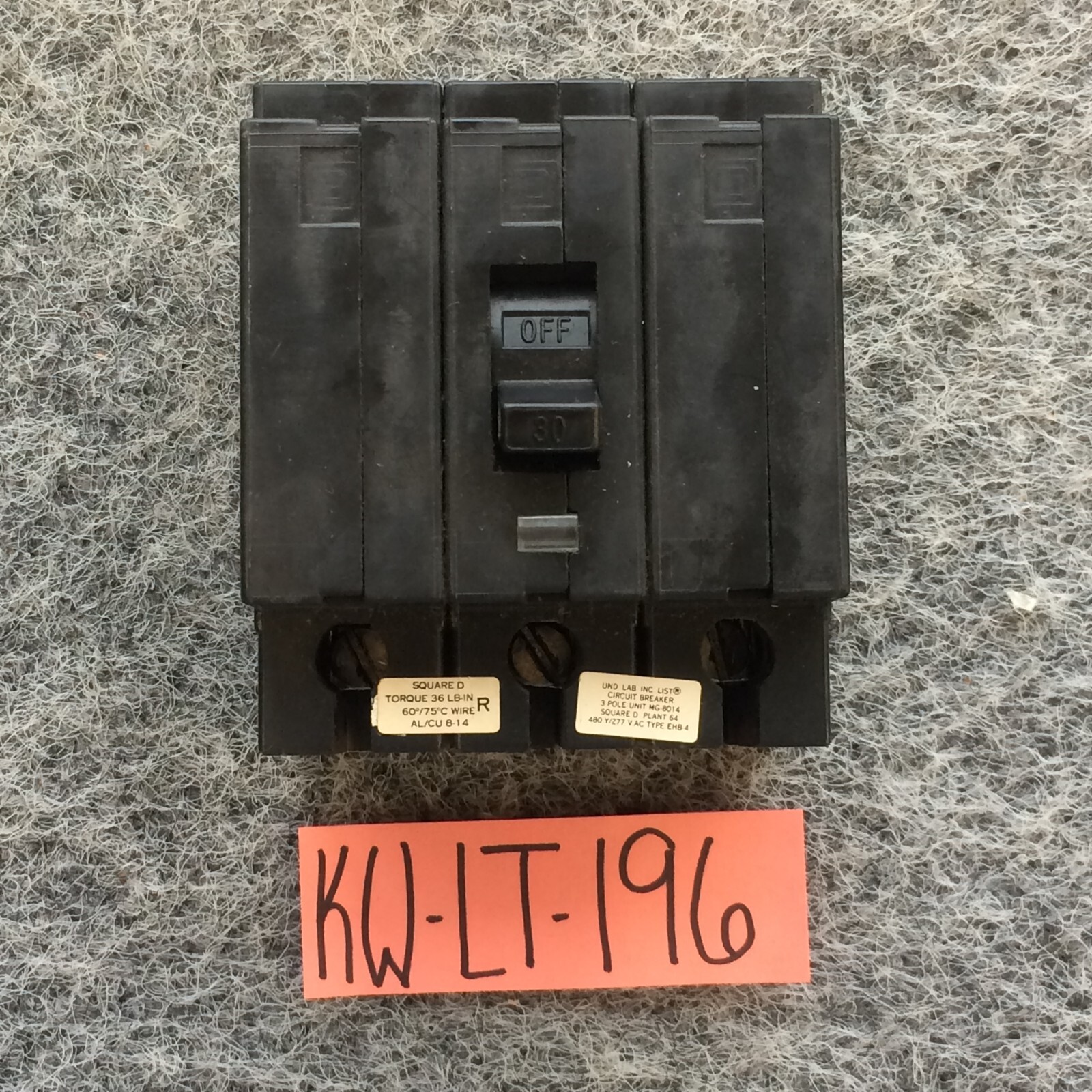 NOS Square D EHB34030 3 Pole Circuit Breaker 30 Amp * Ships Same Day*