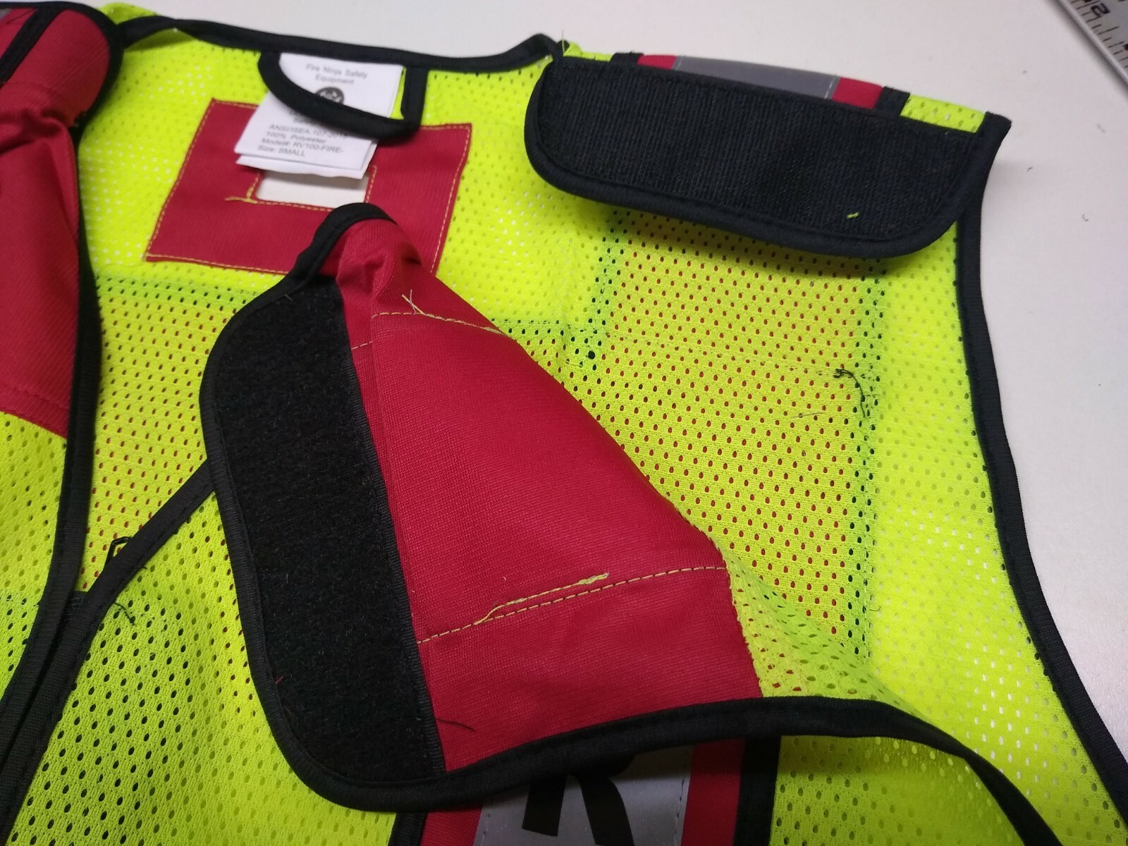 6 Point Breakaway Fire Traffic Reflective Safety Vest Red Size 3XL Hi-Vis