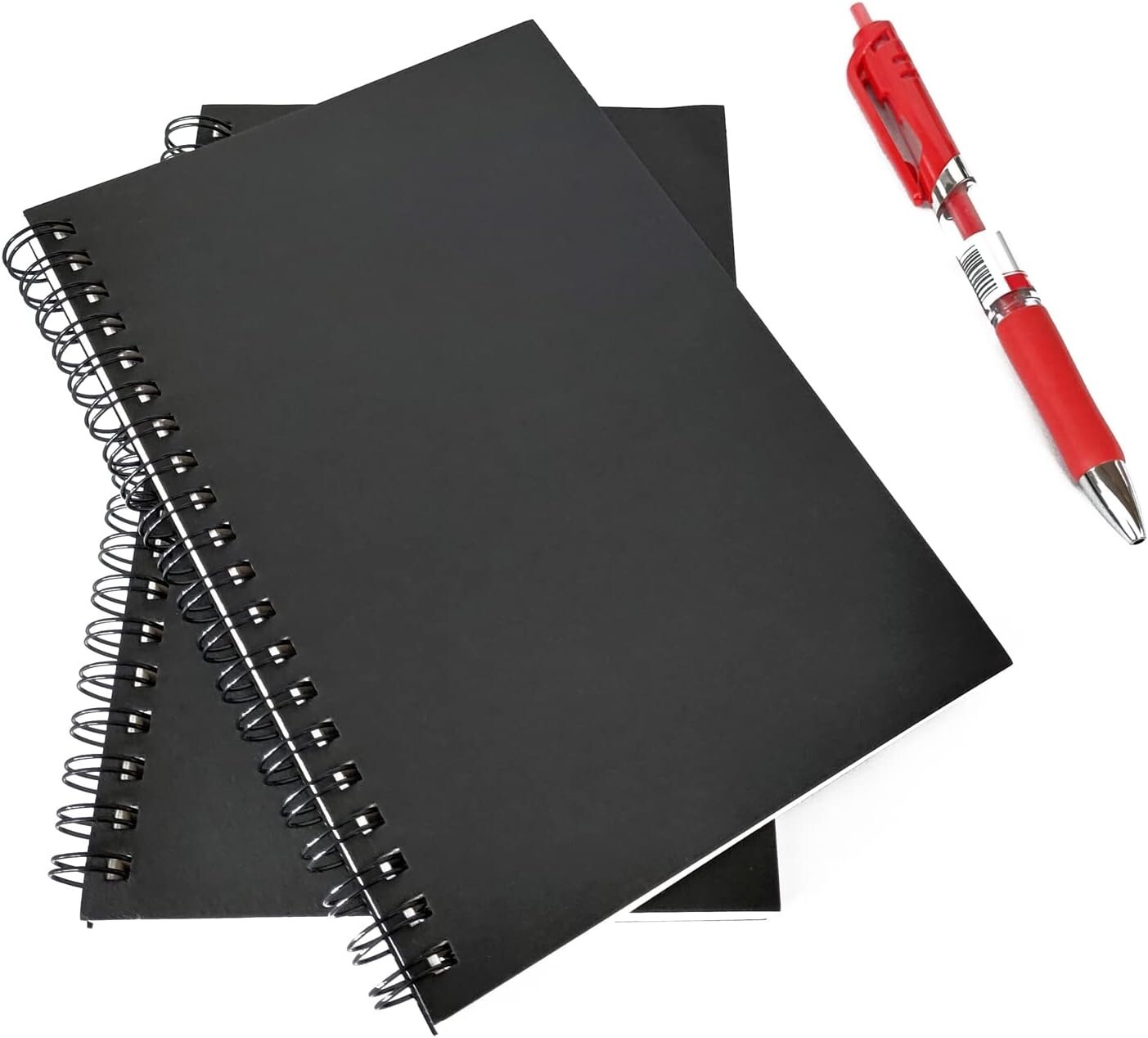 DSTELIN Blank Spiral Notebook, 2-Pack 100 Pages / 50 Sheets, 7.5 inch x 5.1 inch