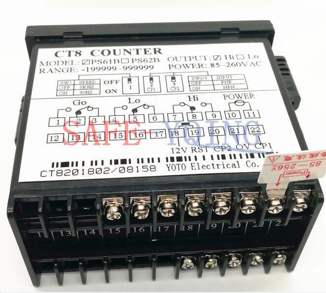 1PCS YOTO CT8-PS61B PS61B CT8 COUNTER 85-260VAC New