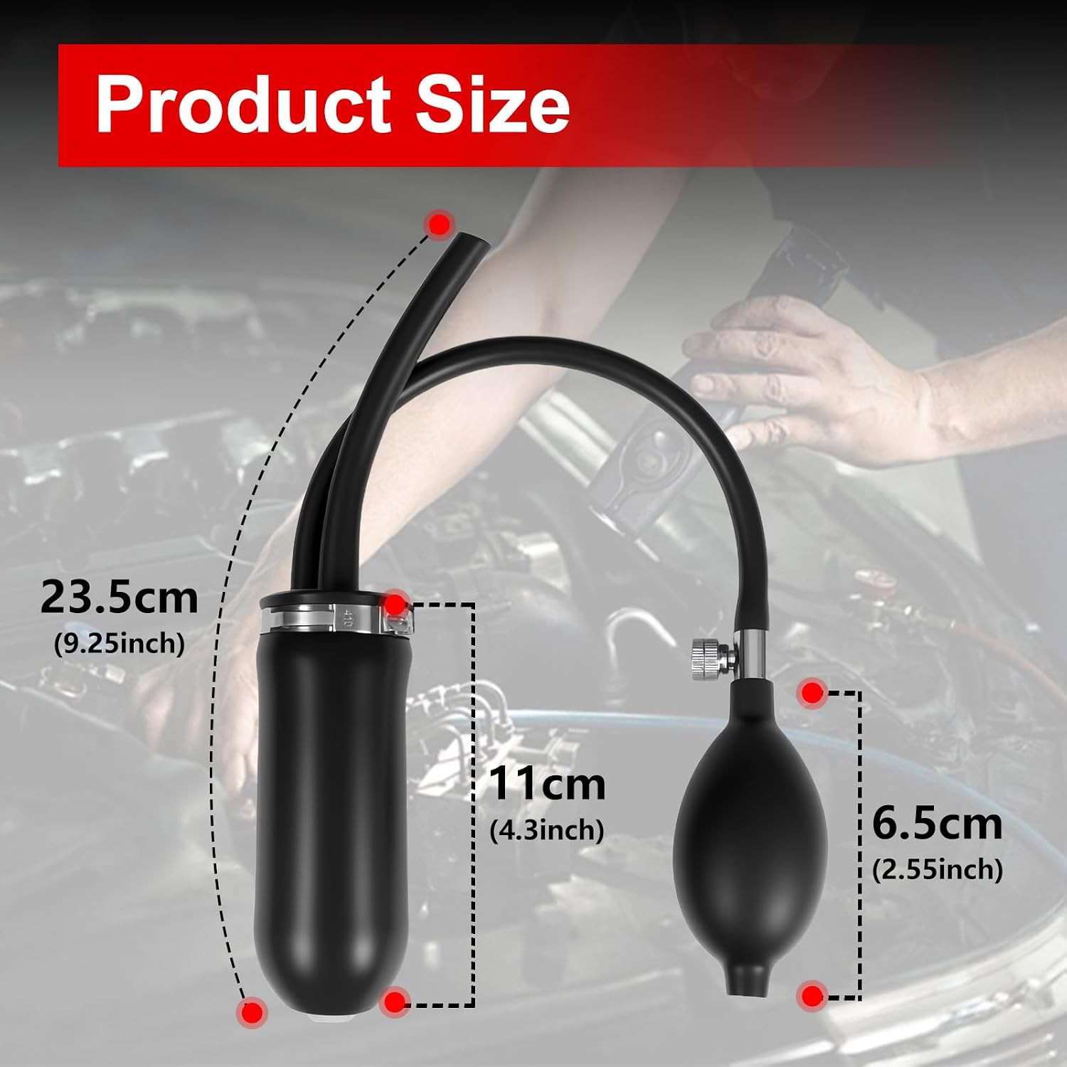 Universal Easy Intake Adapter for Smoke Machine, Inflatable Bladder Kit for Auto