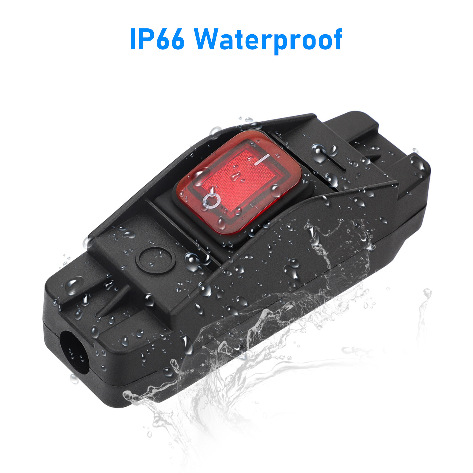 Waterproof Inline Cord Switch On/Off for High Power Lamp Appliance AC/DC 12-250V