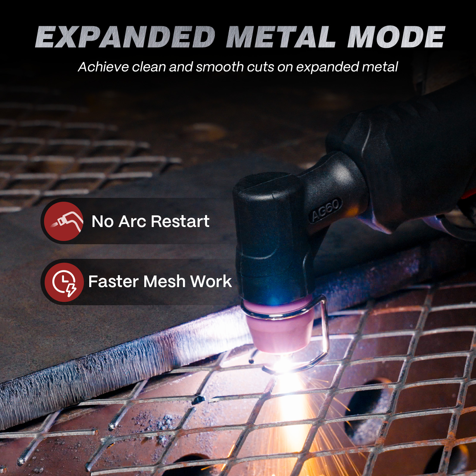 ARCCAPTAIN 60A Plasma Cutter Non-Touch Pilot Arc HF Large LED Display 110V/220V