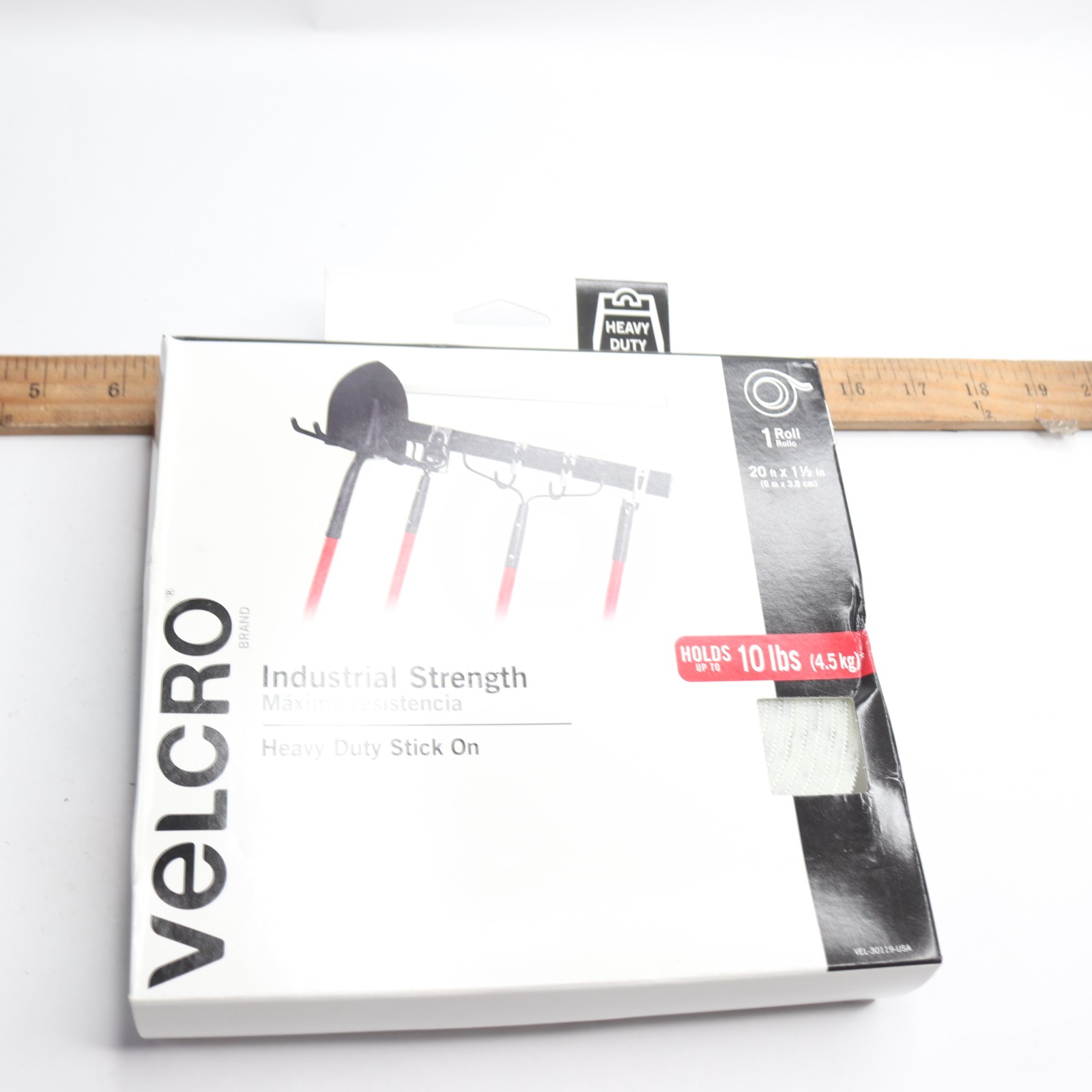 VELCRO 20 ft. x 1-1/2 in. Industrial Strength Tape in White