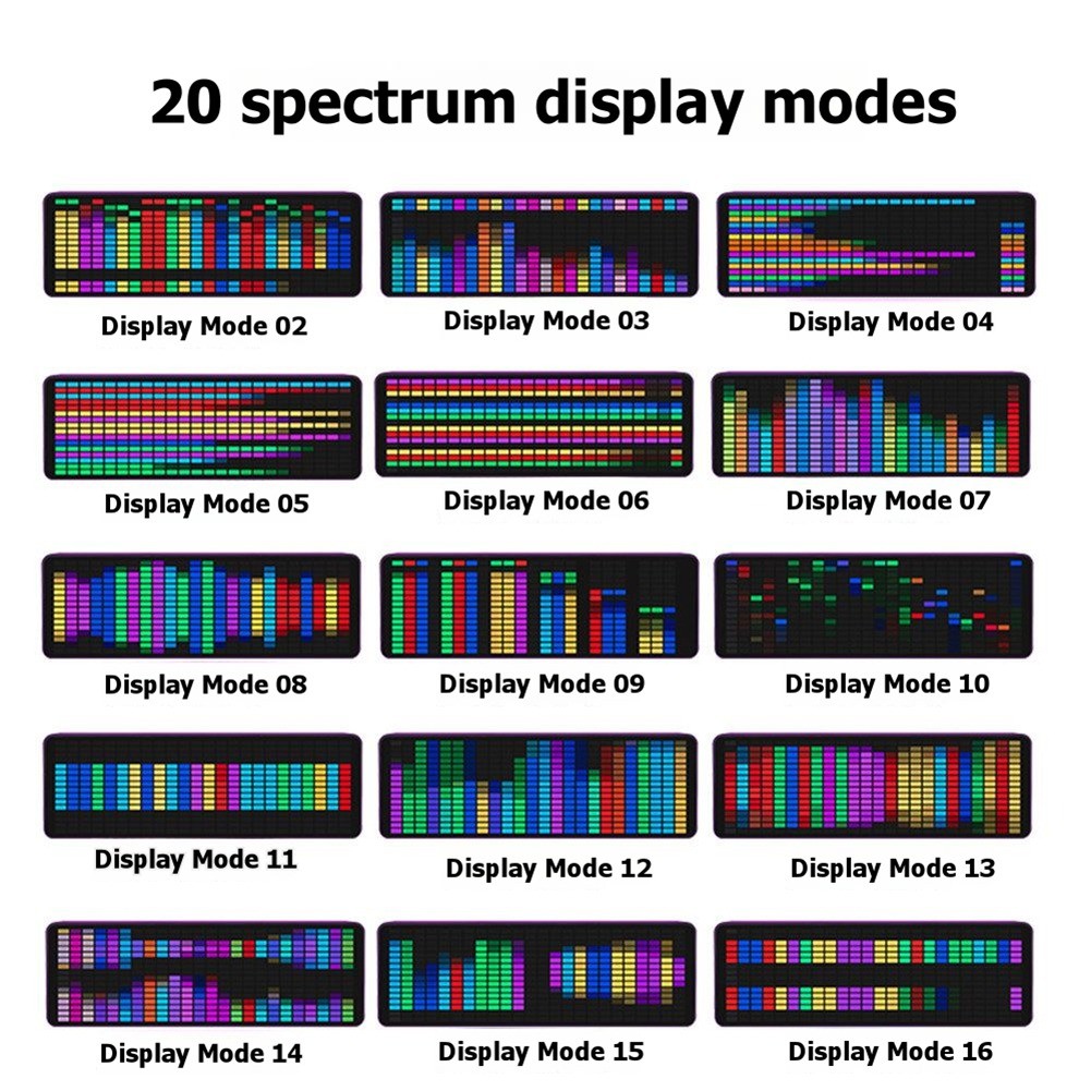 Dazzle Color RGB Music Spectrum Display, LED Pickup, Ambient Light, Electric2148