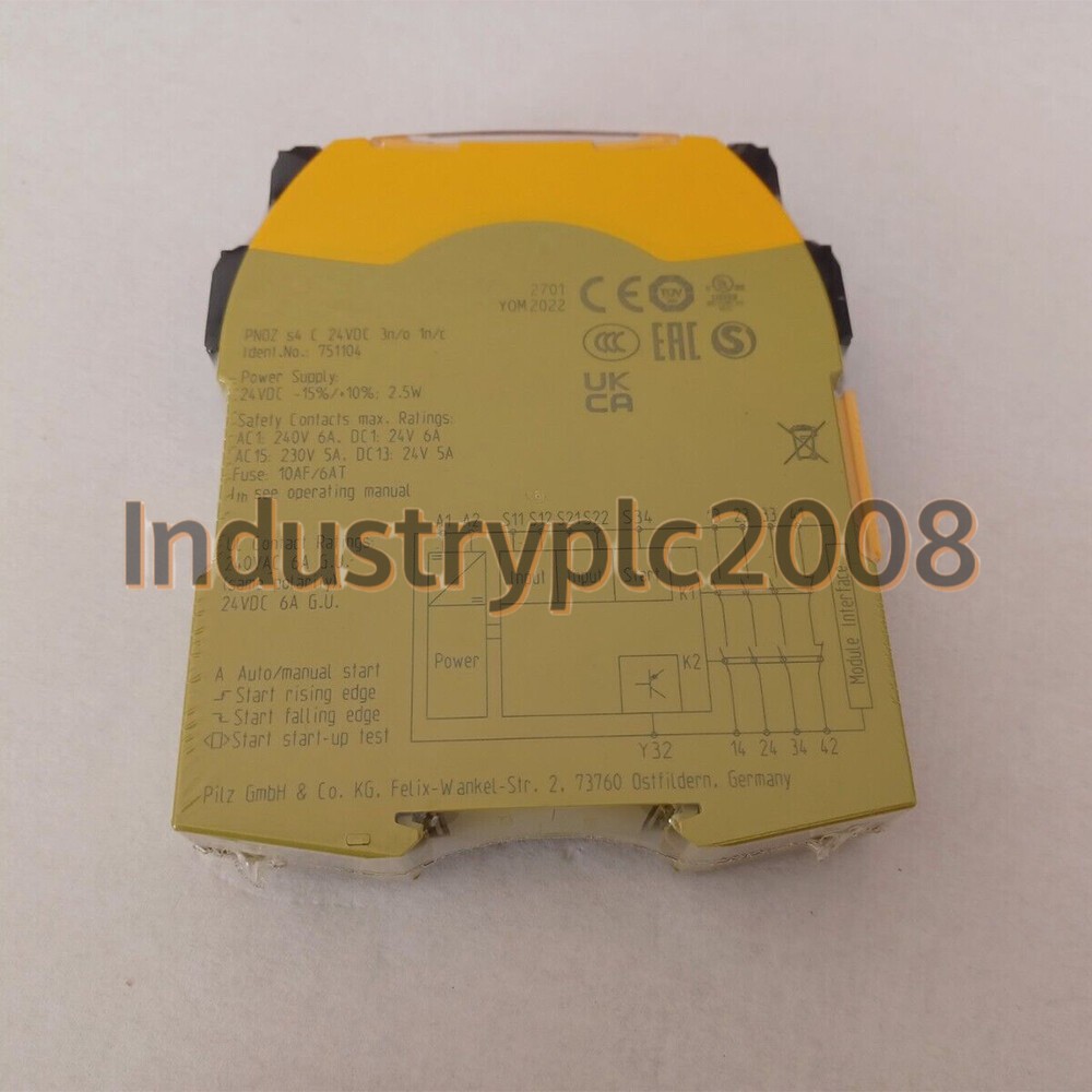 New 751104 Safety Relay For Pilz PNOZ s4 C 24VDC 3n/o 1n/c