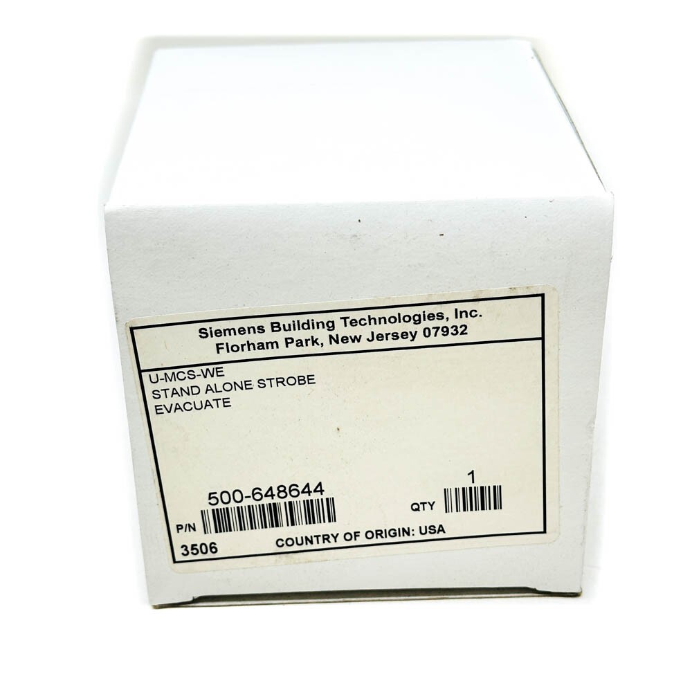 Siemens U-MCS-WE Marine Fire Detection System 3 Evacuate Strobe 500-648644