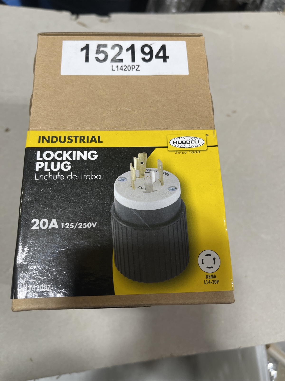 3 Pack NEMA INDUSTRIAL GRADE Locking Plug 20A 125/250V (NEMA L14-20P)