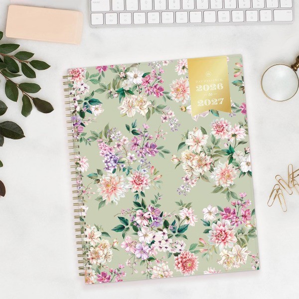 8.5"x11" 2026-2027 Planner Pemberley Light Sage Weekly