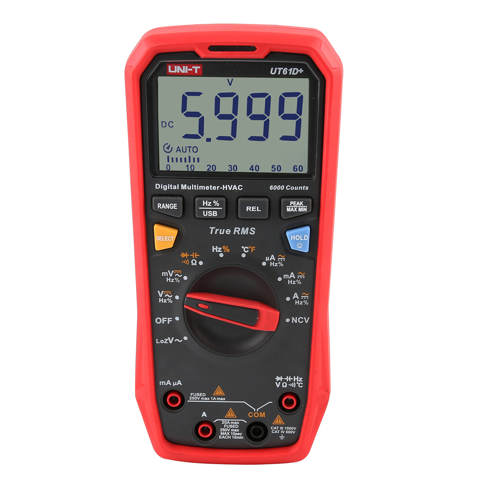 UNI-T UT61D+ 1000V True RMS Digital Multimeter USB Data hold/backlight