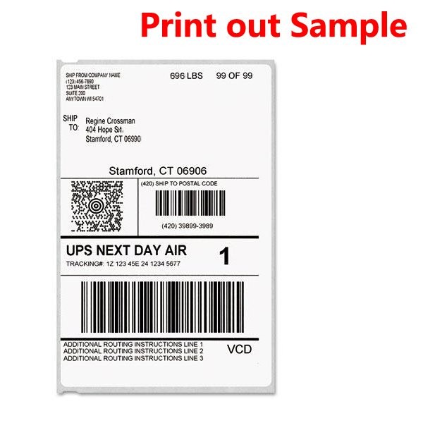 6 Rolls 220/Roll Thermal Shipping Labels 4×6 Compatible 1744907 Dymo 4XL Printer