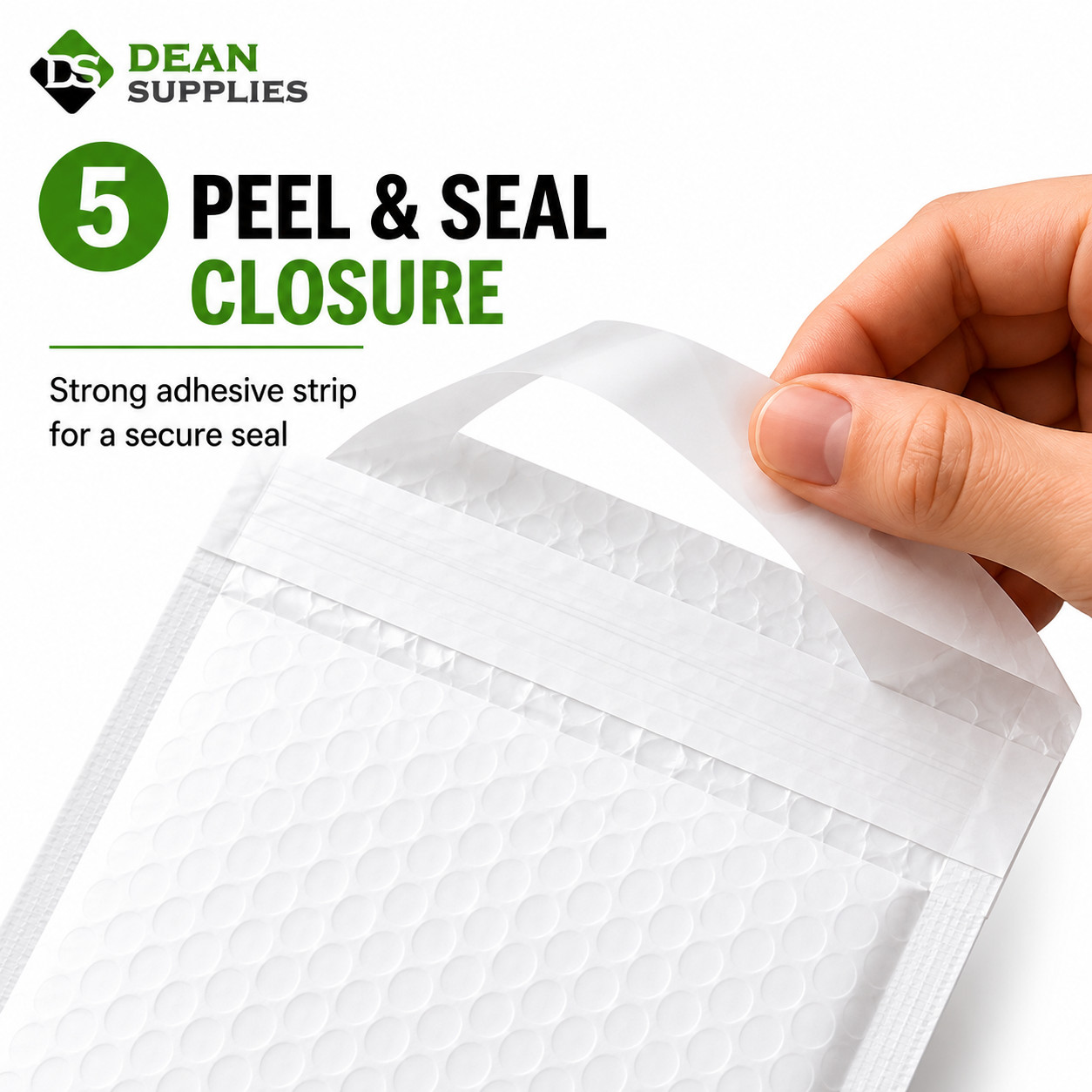 10.5×15 Bubble Mailers White 100 Pack Padded Shipping Envelopes Peel