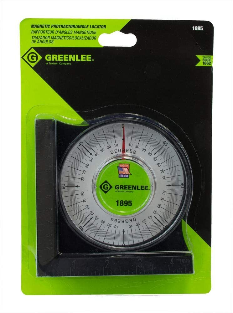 GREENLEE 555DX BENDING SCALE MAGNETIC ANGLE DETECTOR PROTRACTOR 0-90 DEGREES