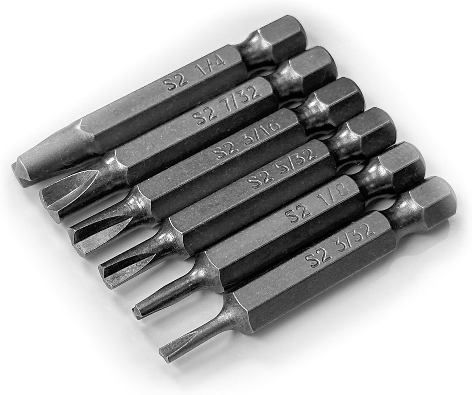 Type G Clutch Bits Set Fits Vintage American Cars, S2 Steel, 6 Sizes, 2 in Long,