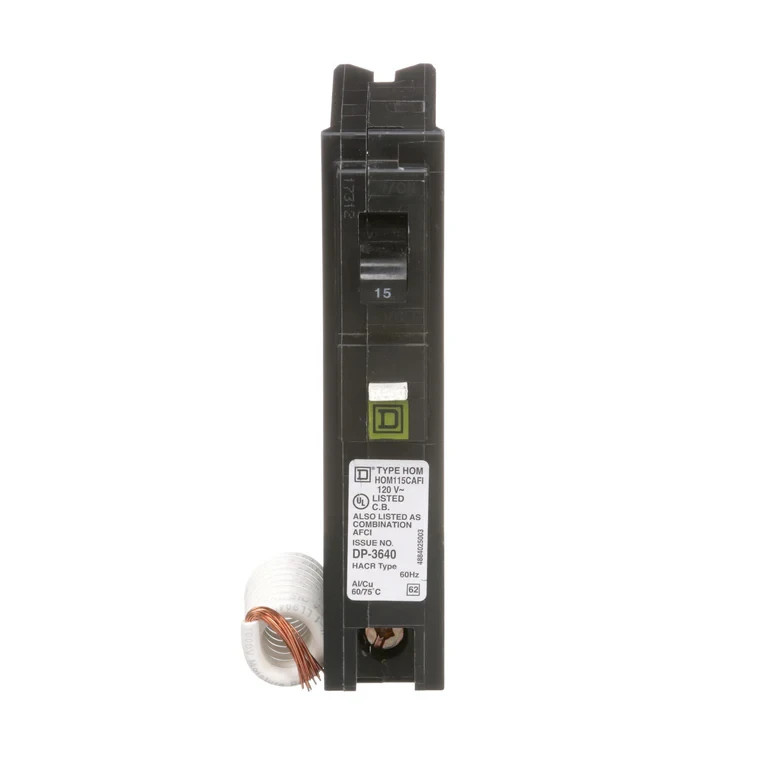 15A Square D Homeline Arc Fault Circuit Breaker (AFCI) – HOM115CAFI