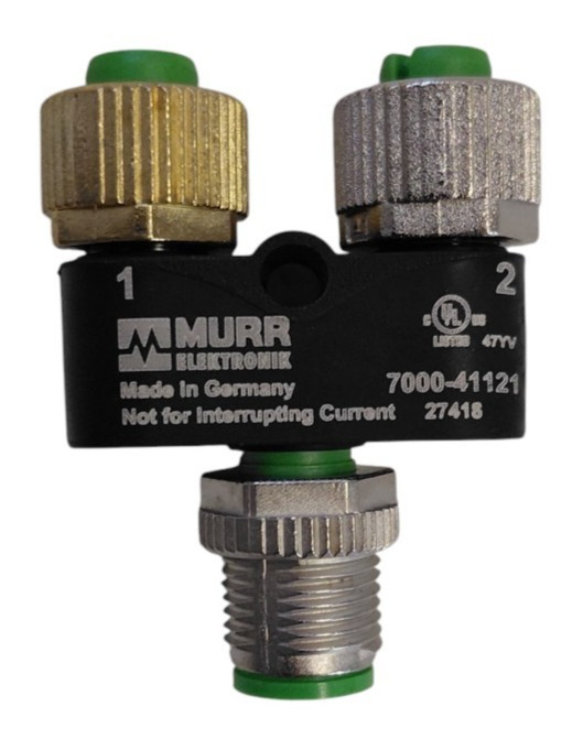 Murr Elektronik 7000-41121-0000000 M12 T Coupler 5-Pin Male to Dual Female IP67