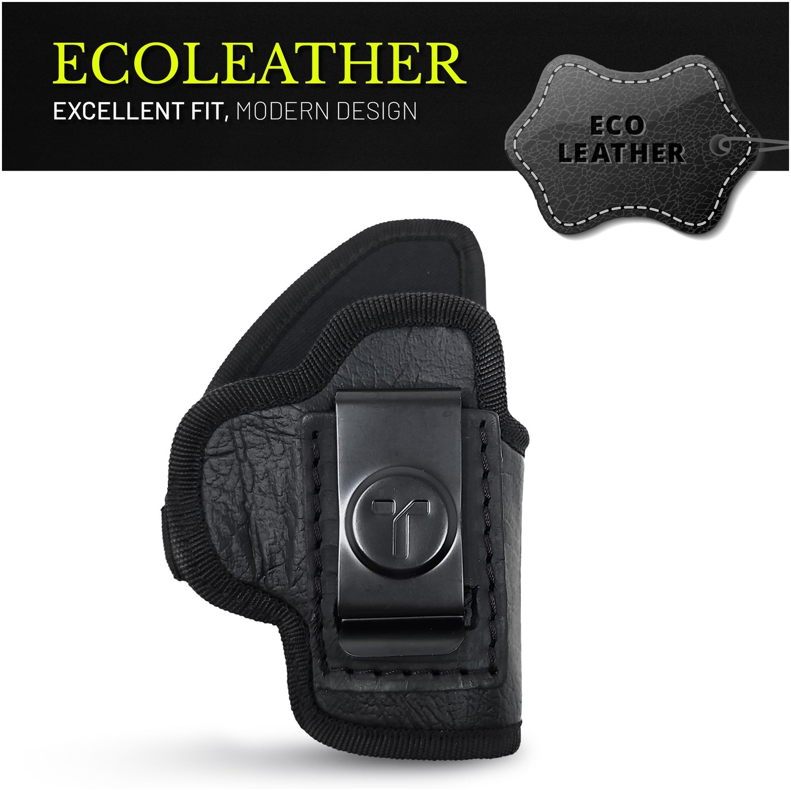 IWB Leather Holster for Glock 26/27, M&P Shield, XDS, Taurus 709, Walther P22