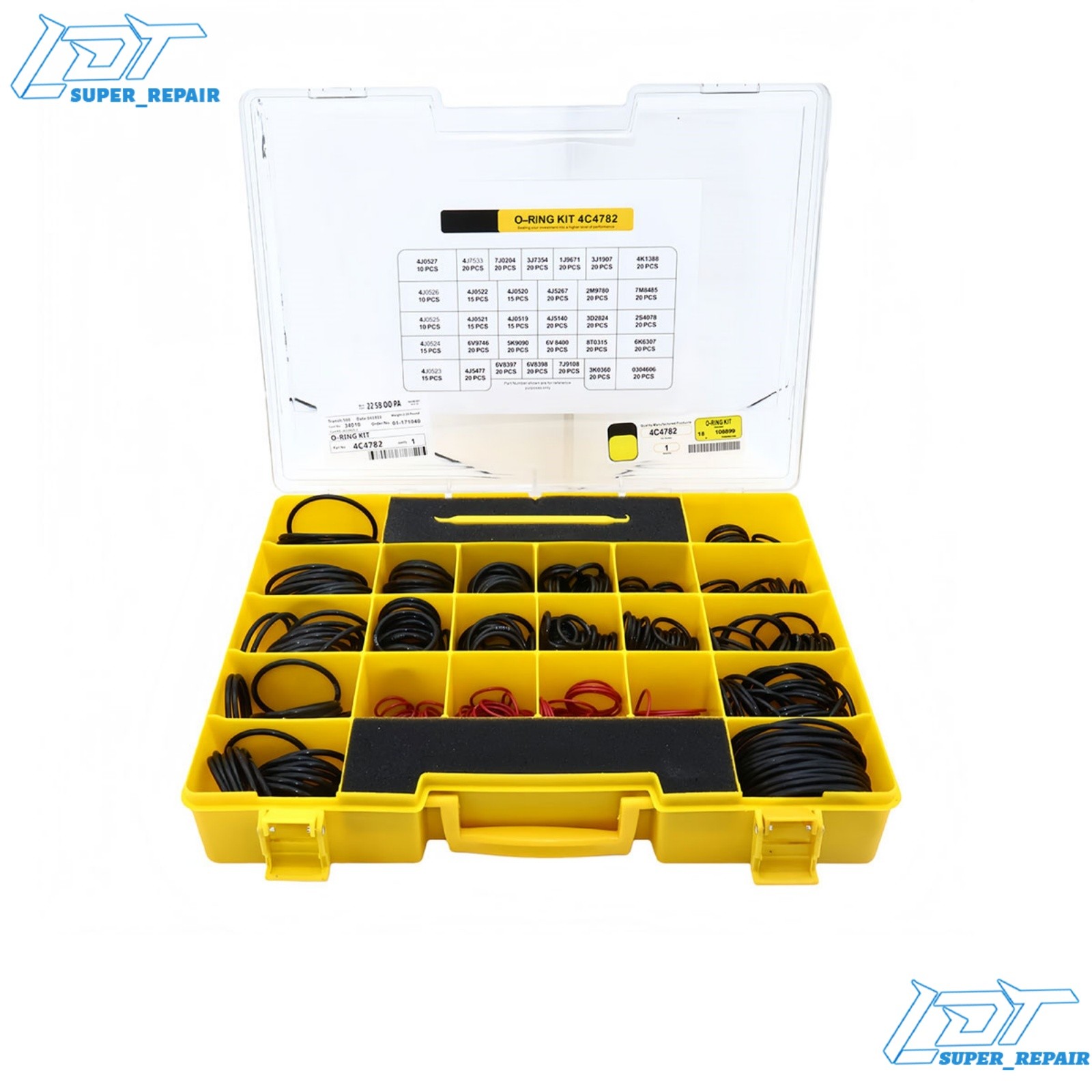 4C-4782 For SAE STOR ORFS 61 62 Nitrile90 580Pcs Seal O-Ring Kit