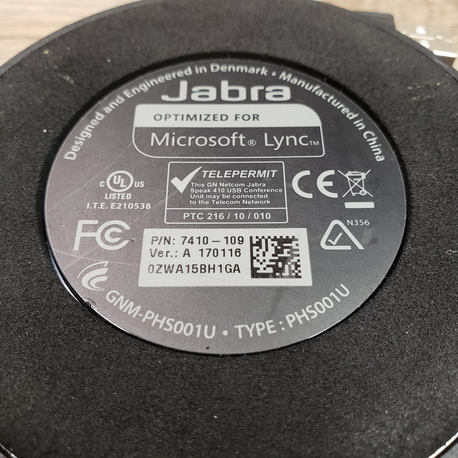 Jabra PHS001U Portable Conference Wired USB Speaker Phone Skype-Tested