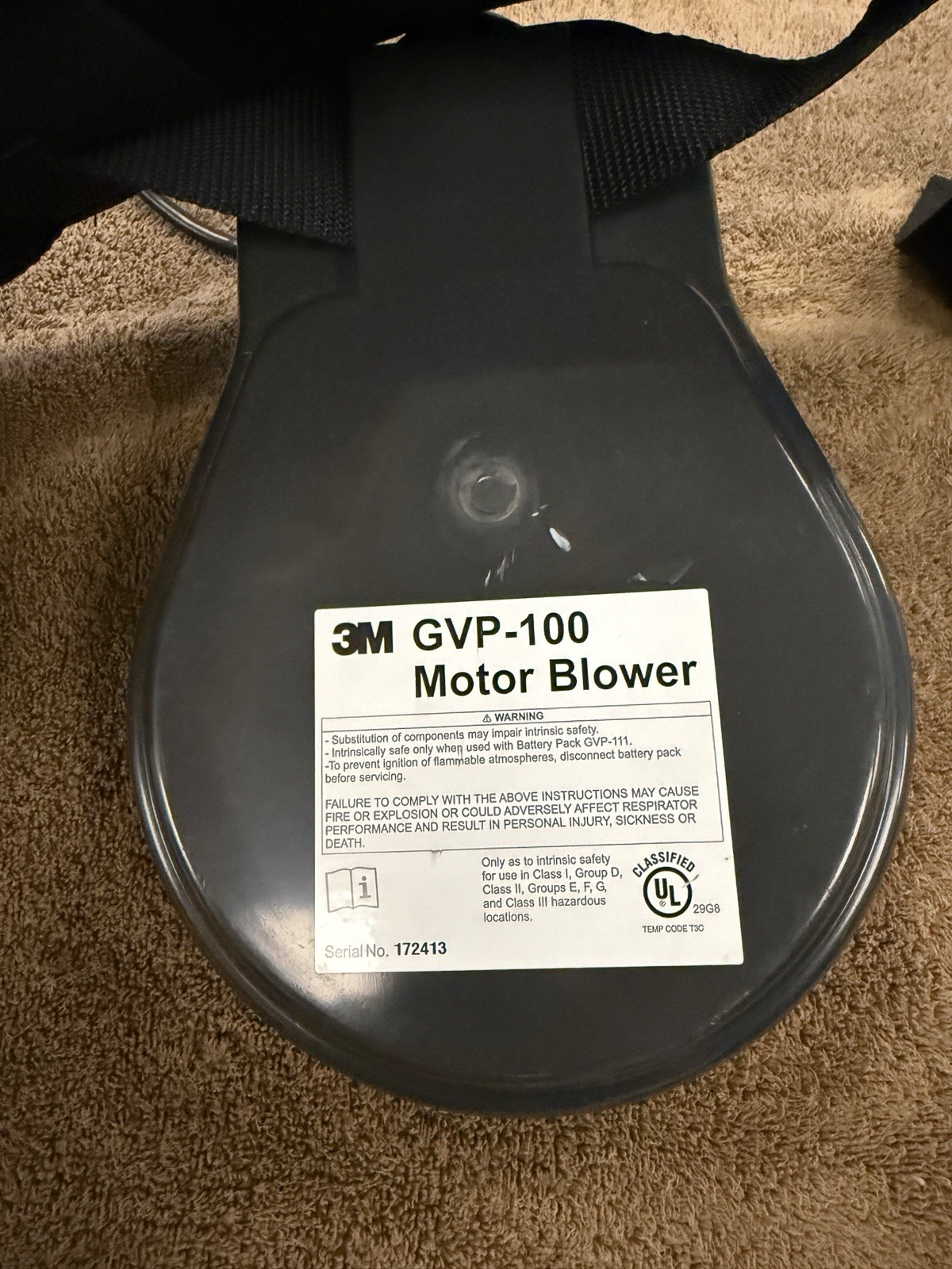 3M PAPR Lot – GVP-100 Motor/Blower Unit, GVP-111 Battery, CB-1000 Belt & Cord