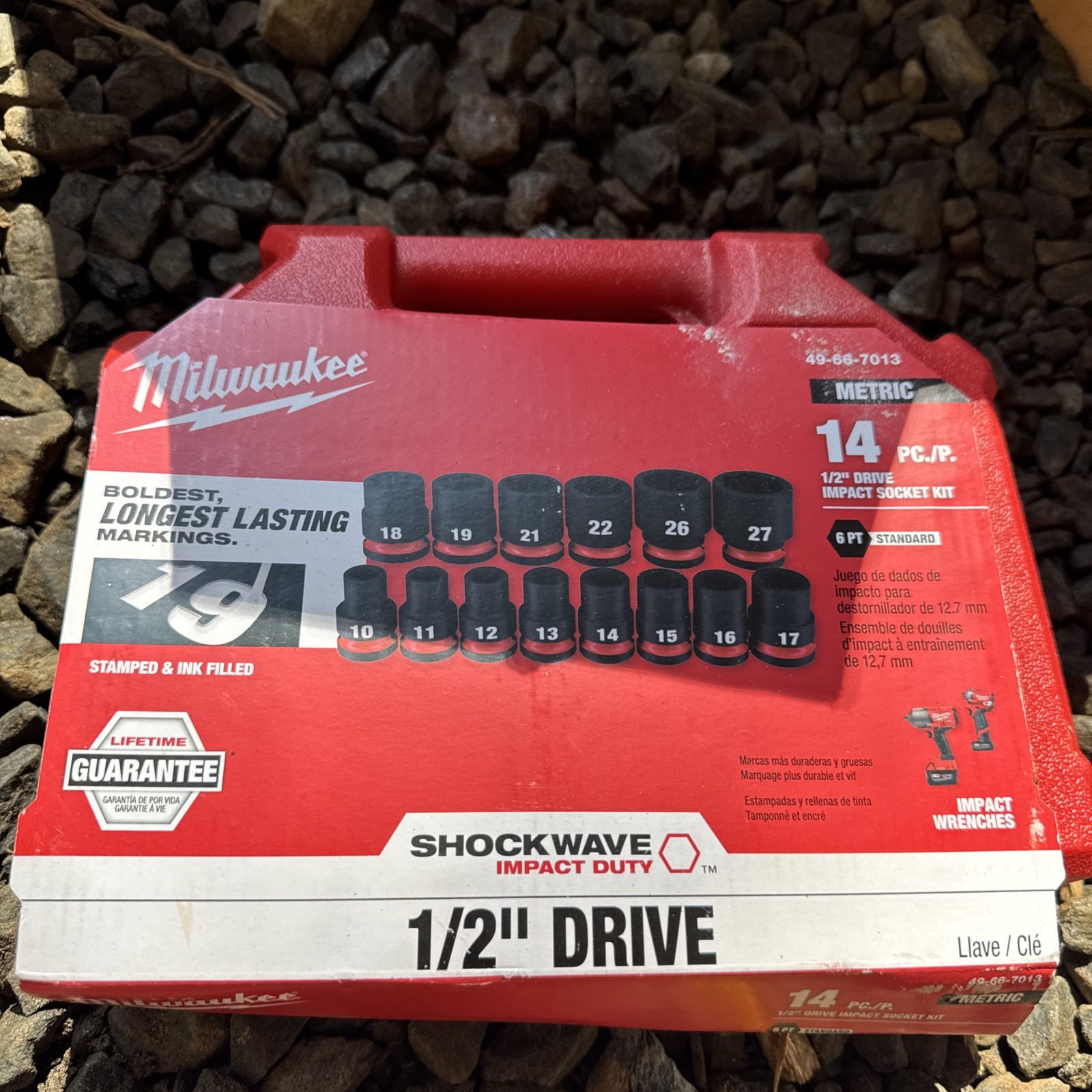 Milwaukee 1/2″ Drive Impact Socket Kit 14 PC (49-66-7013)