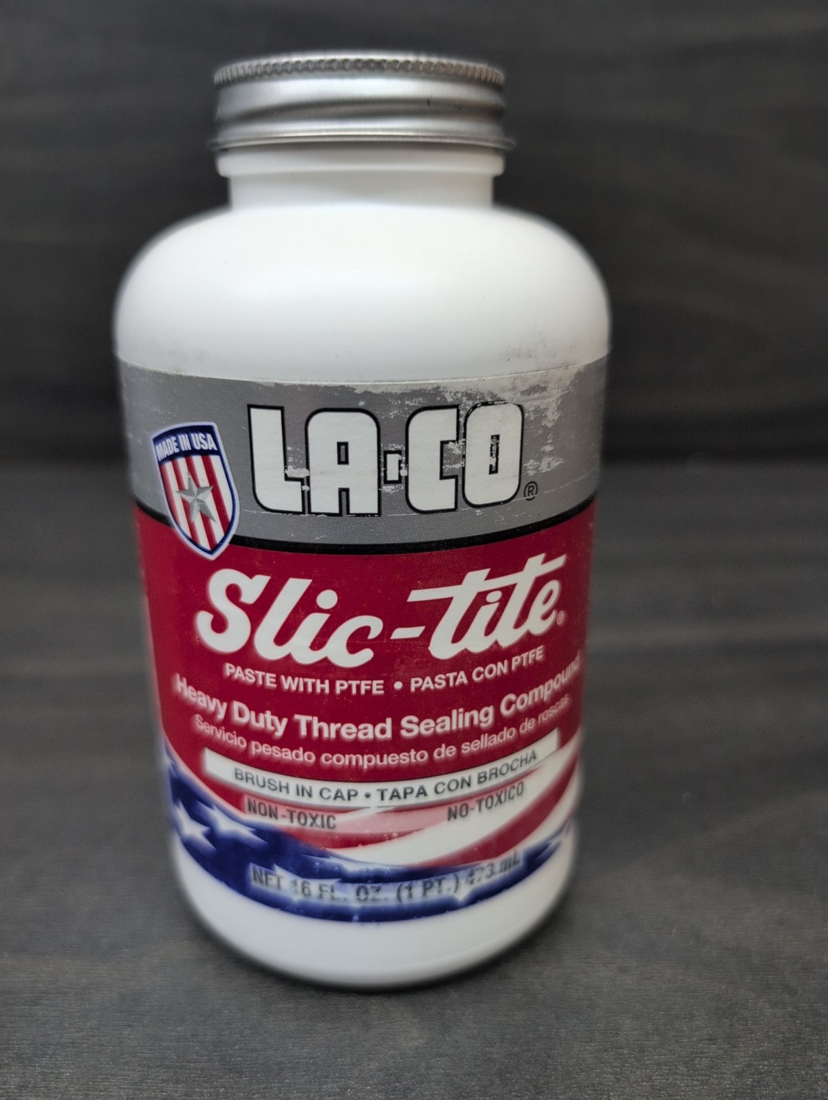 LA-CO Slic-Tite Heavy Duty Thread Sealing Compound with PTFE 16 FL OZ 42029