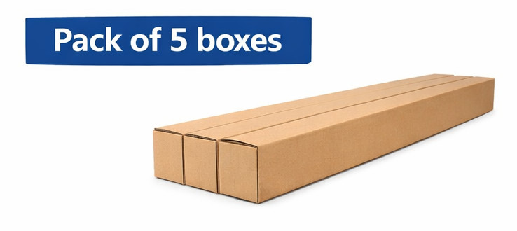 4″ x 4″ x 36″ Corrugated Shipping Boxes–Heavy Duty Kraft Rigid Cardboard Boxes