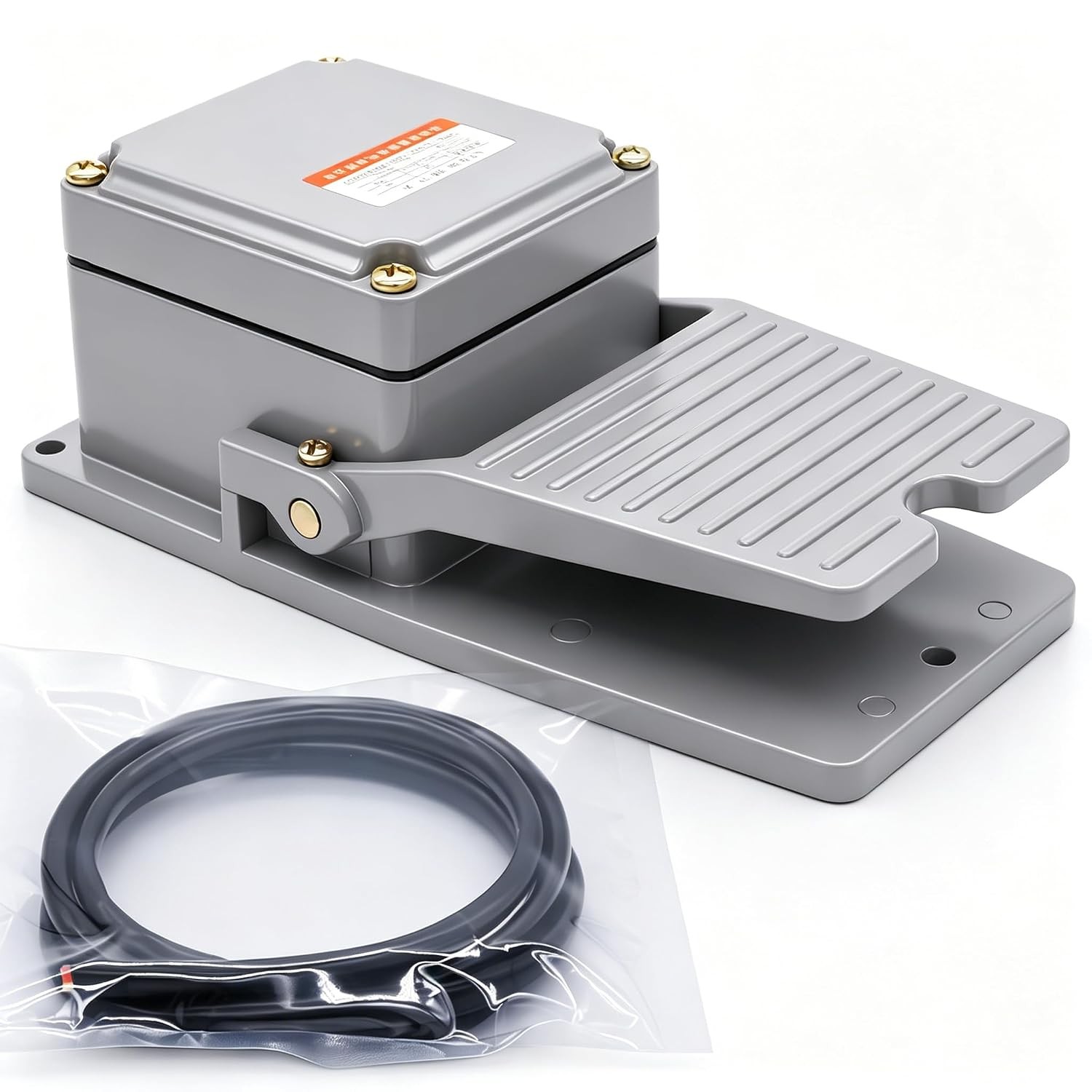 Twidec/AC 380V 15A Heavy Duty Foot Switch SPDT NO NC Electric Pedal Momentary Fo