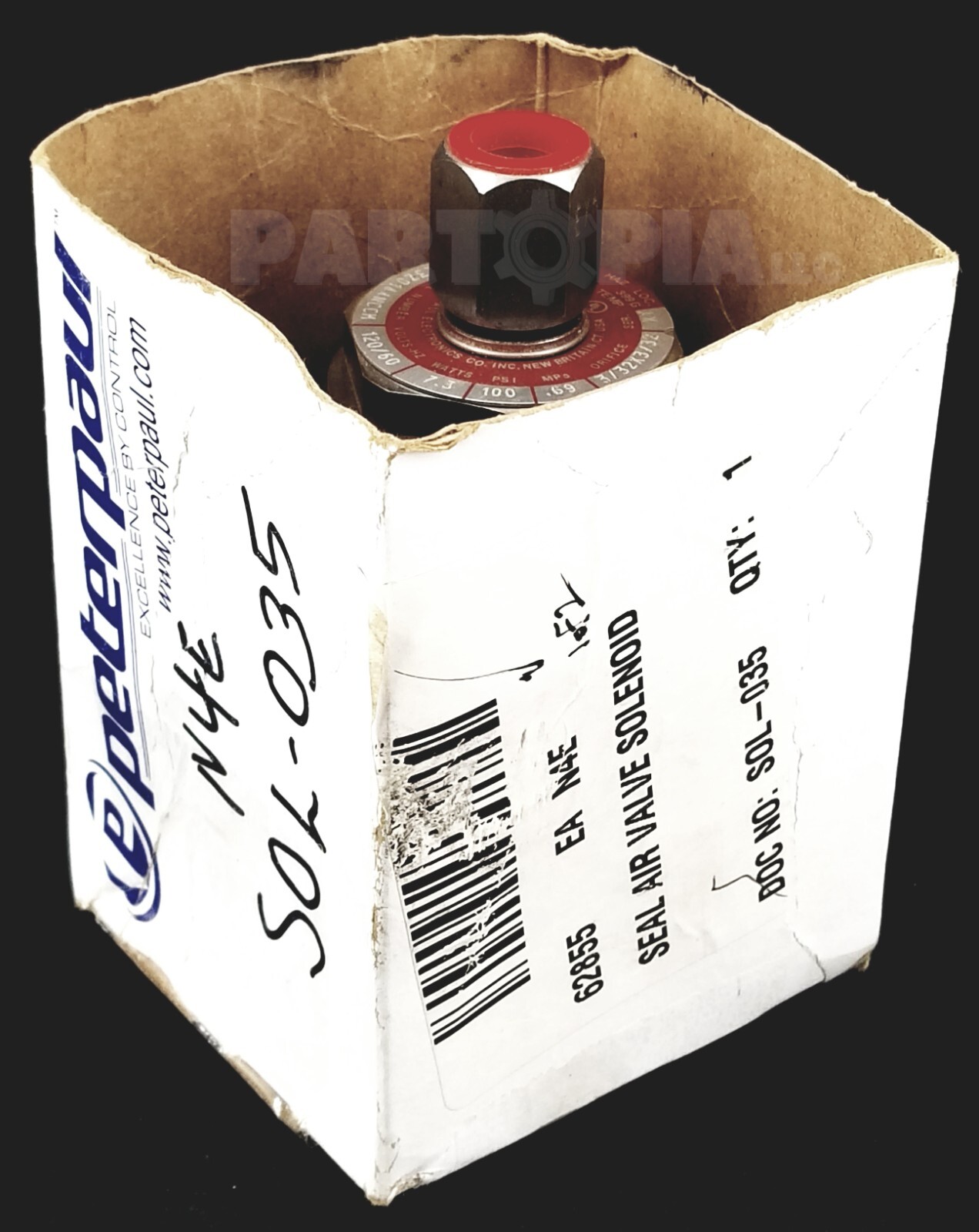 Peter Paul E23Z0144NCCM Solenoid Valve, 120/60Hz, 7.3W, 100Psi, .69MPa, Ser. XY